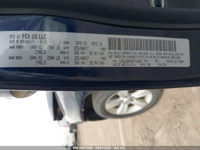 1C4NJDBB4GD741649 Jeep Compass Sport