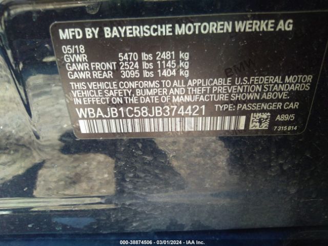 WBAJB1C58JB374421 BMW 530e Xdrive Iperformance