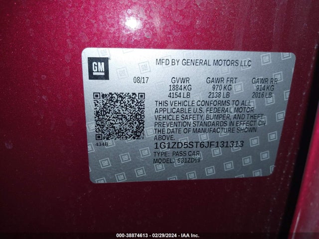 Chevrolet MALIBU LT 2018 1G1ZD5ST6JF131313 Image 9