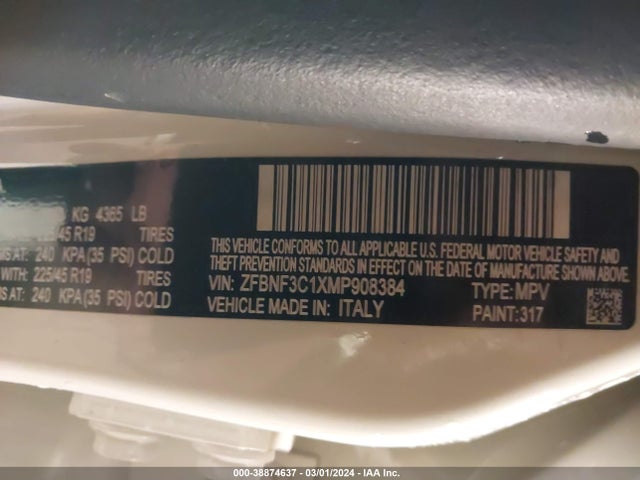 2021 FIAT 500X ZFBNF3C1XMP908384 Photo 8