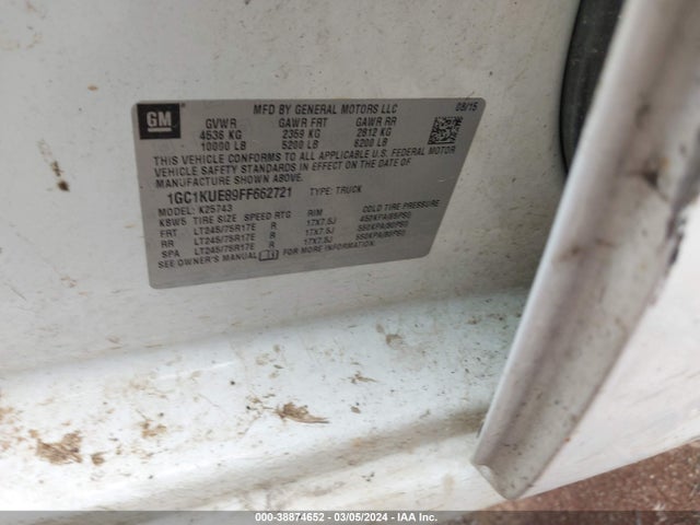1GC1KUE89FF662721 Chevrolet Silverado 2500hd Wt