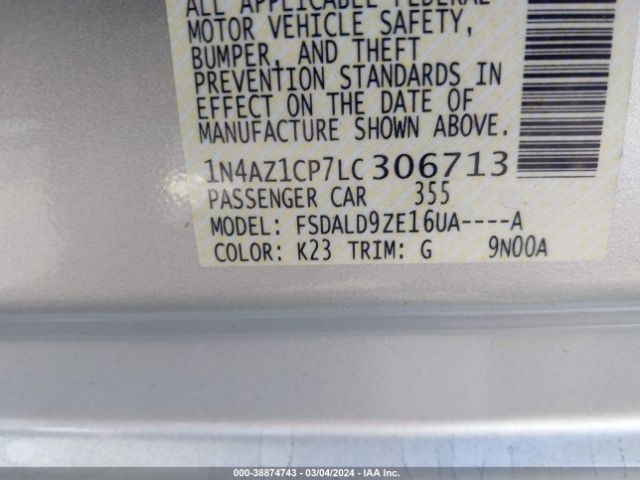 1N4AZ1CP7LC306713 Nissan Leaf Sv 40 Kwh