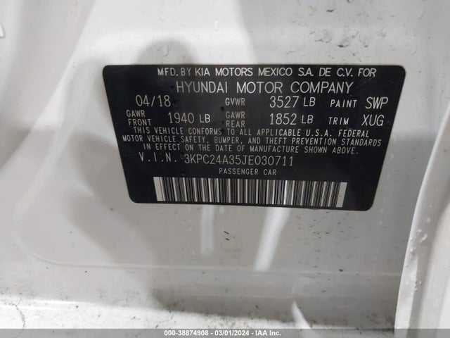 Hyundai Accent Sel 2018 3KPC24A35JE030711 Image 9