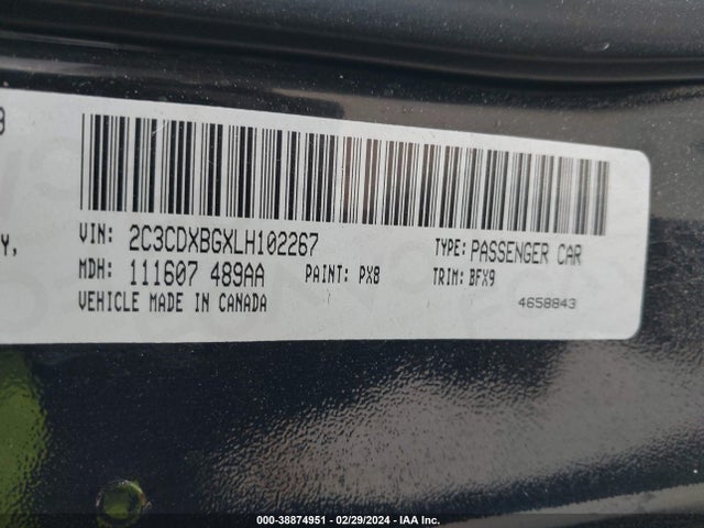 Dodge Charger Sxt Rwd 2020 2C3CDXBGXLH102267 Image 9
