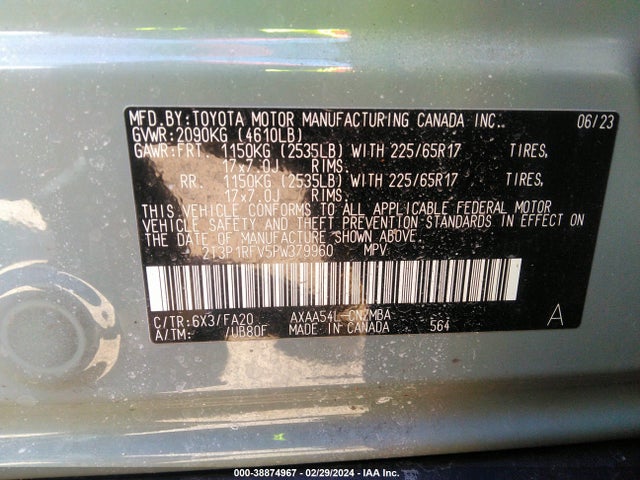 Toyota Rav4 Xle 2023 2T3P1RFV5PW379960 Image 9