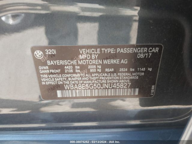 WBA8E5G50JNU45827 BMW 320i Xdrive