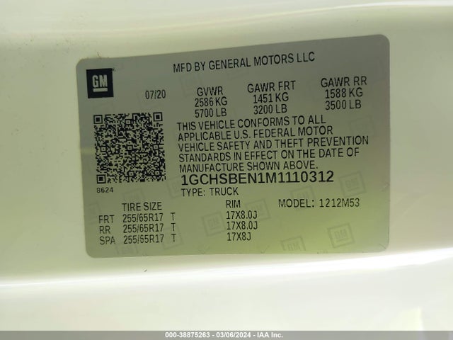 Chevrolet Colorado 2wd  Long Box Wt 2021 1GCHSBEN1M1110312 Image 9