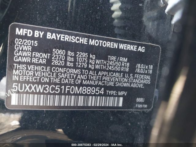5UXXW3C51F0M88954 BMW X4 Xdrive28i