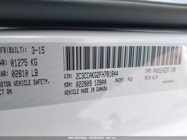 Chrysler 300c Awd 2015 2C3CCAKG2FH781844 Image 9