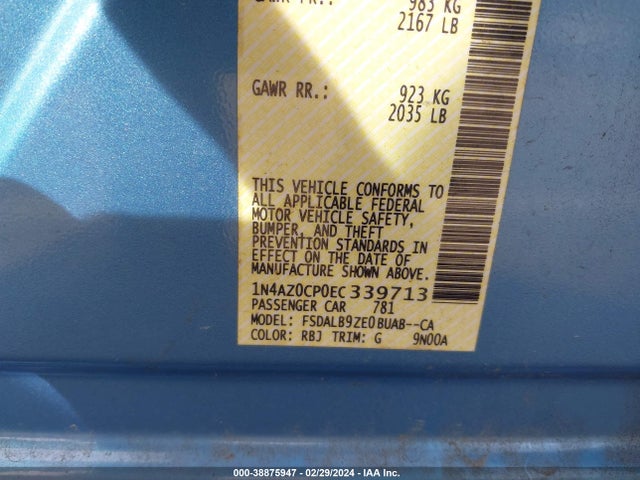 Nissan LEAF S 2014 1N4AZ0CP0EC339713 Image 9