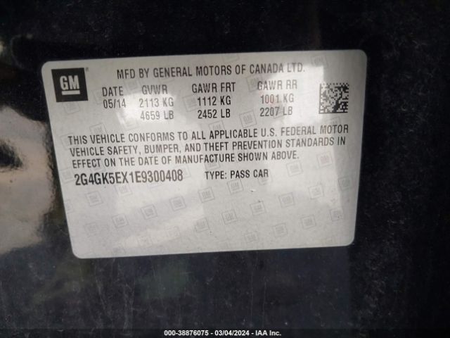 2G4GK5EX1E9300408 Buick Regal Turbo