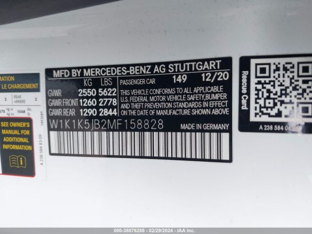 W1K1K5JB2MF158828 Mercedes-Benz E 450
