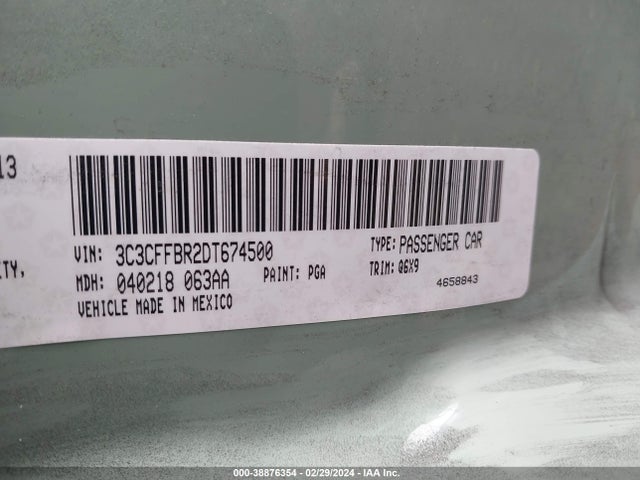 2013 FIAT 500 3C3CFFBR2DT674500 Photo 8