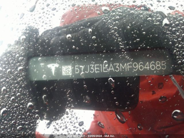 5YJ3E1EA3MF964685 Tesla Model 3 Standard Range Plus Rear-wheel Drive