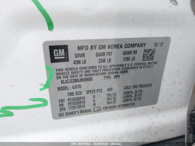 KL4CJCSB8JB609685 Buick Encore Essence