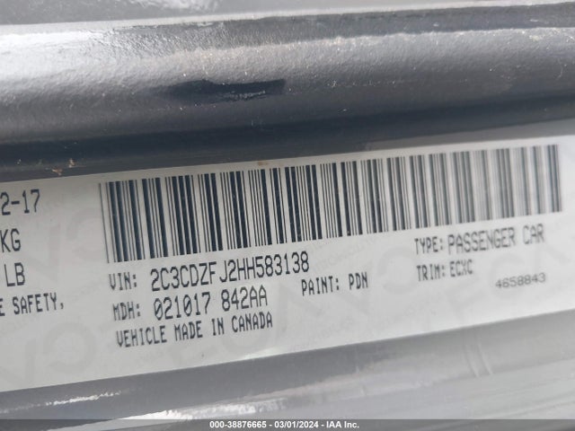 Dodge Challenger 392 Hemi Scat Pack Shaker 2017 2C3CDZFJ2HH583138 Image 9