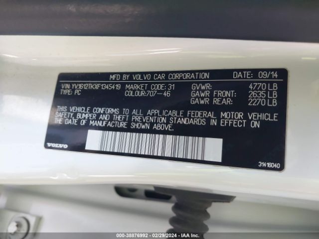 YV1612TKXF1345419 Volvo S60 T5 Premier