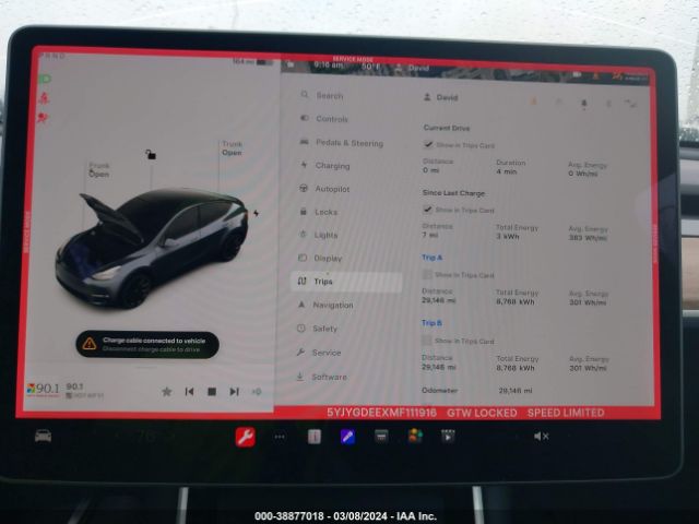 5YJYGDEEXMF111916 Tesla Model Y Long Range Dual Motor All-wheel Drive