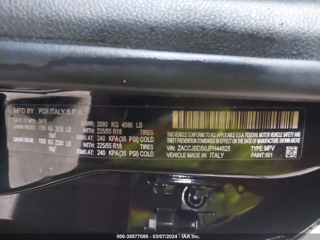 Jeep Renegade Limited 4x4 2018 ZACCJBDB0JPH44825 Image 9