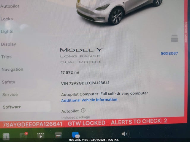 7SAYGDEE0PA126641 Tesla Model Y Awd/long Range Dual Motor All-wheel Drive