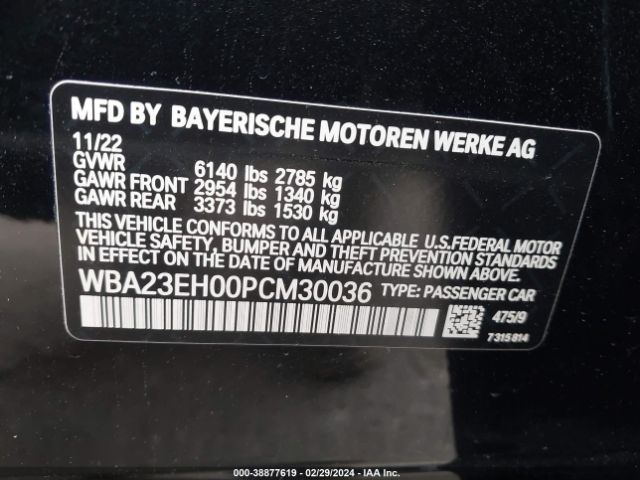 WBA23EH00PCM30036 BMW 740 I