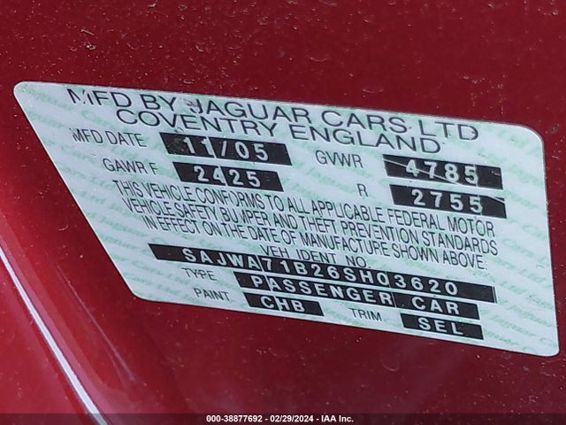 2006 JAGUAR XJ SAJWA71B26SH03620 Photo 8