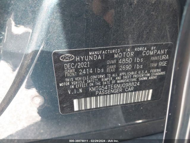 KMTG54TE6NU098824 Genesis G70 3.3t Rwd