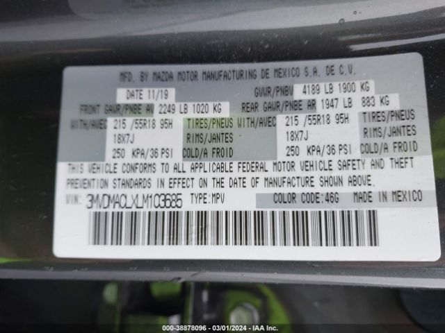 3MVDMACLXLM103685 Mazda Cx-30 Select Package
