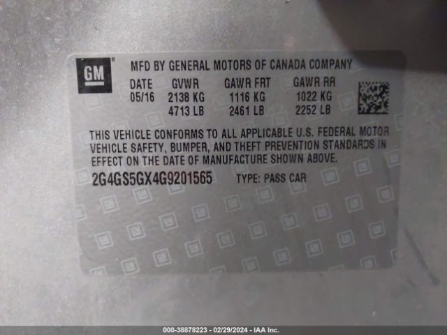 2G4GS5GX4G9201565 Buick Regal Turbo Premium Ii