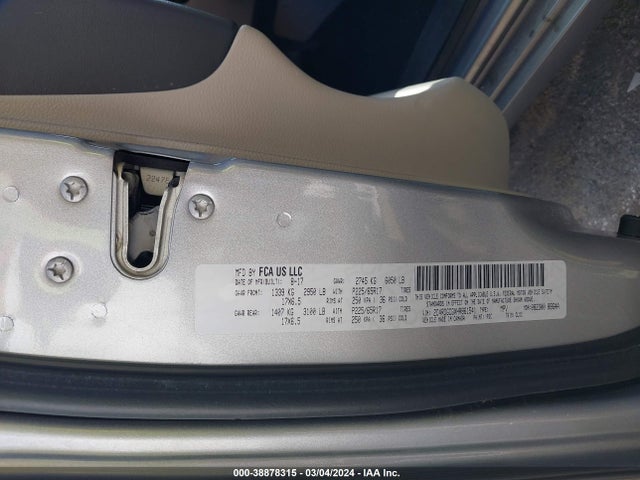 Dodge Grand Caravan Sxt 2017 2C4RDGCGXHR861541 Image 9
