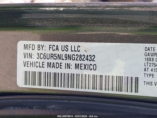 3C6UR5NL9NG282432 RAM 2500 Laramie Mega Cab 4x4 6'4 Box