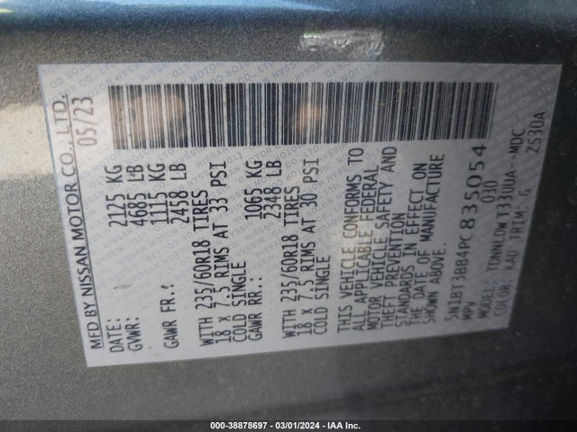 Nissan Rogue Sv Intelligent Awd 2023 5N1BT3BB4PC835054 Image 9