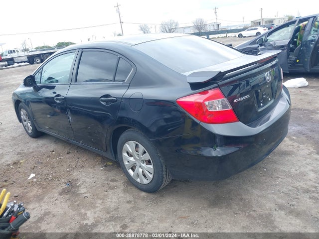 2012 HONDA CIVIC LX VIN: 19XFB2F50CE345933