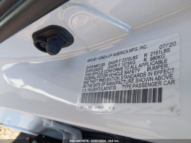 19UUB1F31LA016730 Acura Tlx Standard