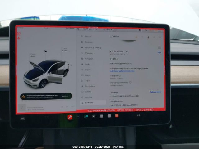 5YJYGDED6MF163146 Tesla Model Y Standard Range Rear-wheel Drive