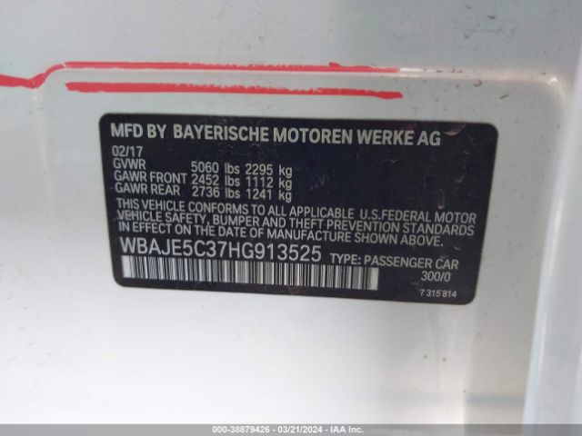 WBAJE5C37HG913525 BMW 540I