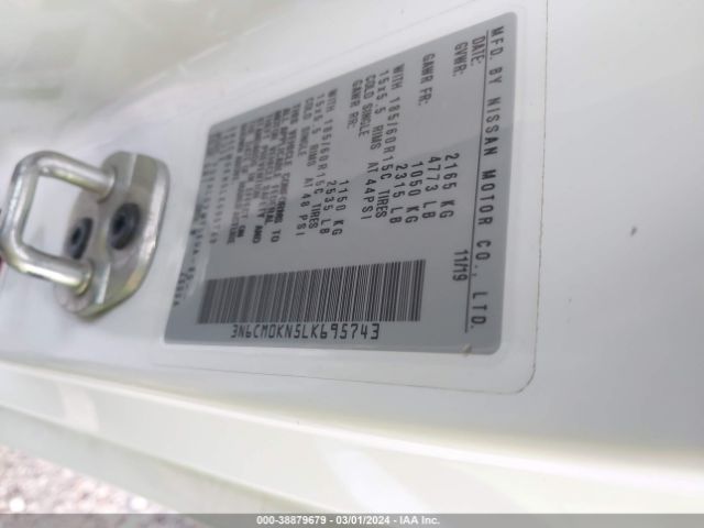 3N6CM0KN5LK695743 Nissan Nv200 Compact Cargo Sv Xtronic Cvt
