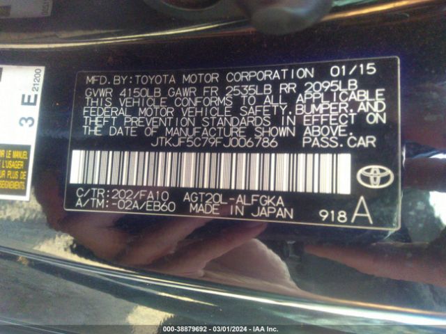 JTKJF5C79FJ006786 Scion Tc Release Series 9.0