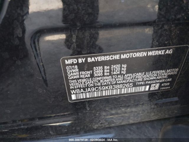 WBAJA9C59KB388265 BMW 530e Iperformance