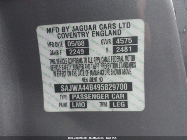 2009 JAGUAR XK SAJWA44B495B29700 Photo 8