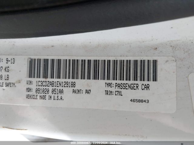 1C3CDZAB1EN129188 Dodge AVENGER SE