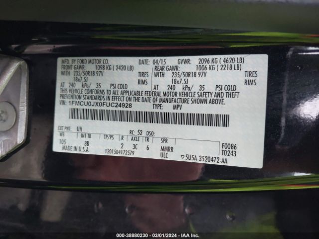 1FMCU0JX0FUC24928 Ford Escape Titanium