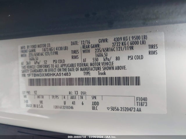 Ford Transit-350 2017 1FTBW3XM0HKA51483 Image 9