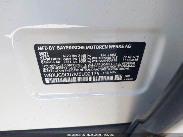 WBXJG9C07M5U32175 BMW X1 Xdrive28i