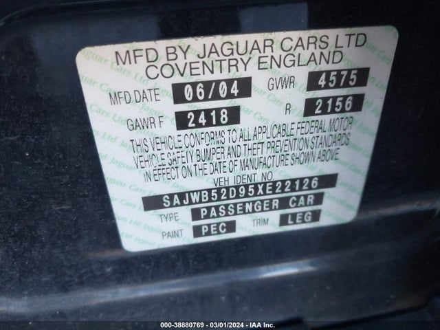 2005 JAGUAR X-TYPE SAJWB52D95XE22126 Photo 8