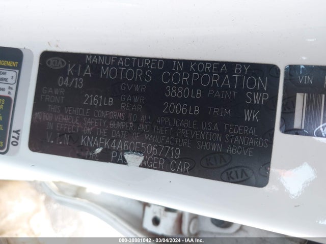 KIA FORTE LX 2014 KNAFK4A60E5067719 Image 9