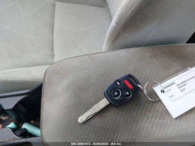 2012 HONDA CIVIC LX VIN: 19XFB2F5XCE018391