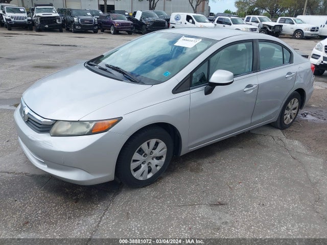 2012 HONDA CIVIC LX VIN: 19XFB2F5XCE018391