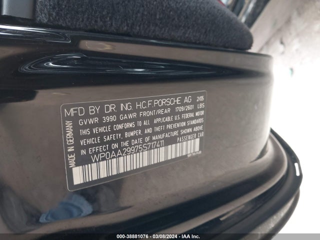 2005 PORSCHE 911 WP0AA29975S717411 Photo 8