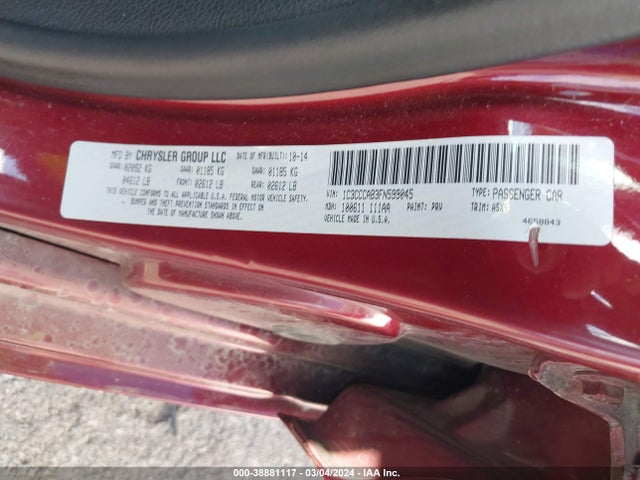 Chrysler 200 Limited 2015 1C3CCCAB3FN599045 Image 9